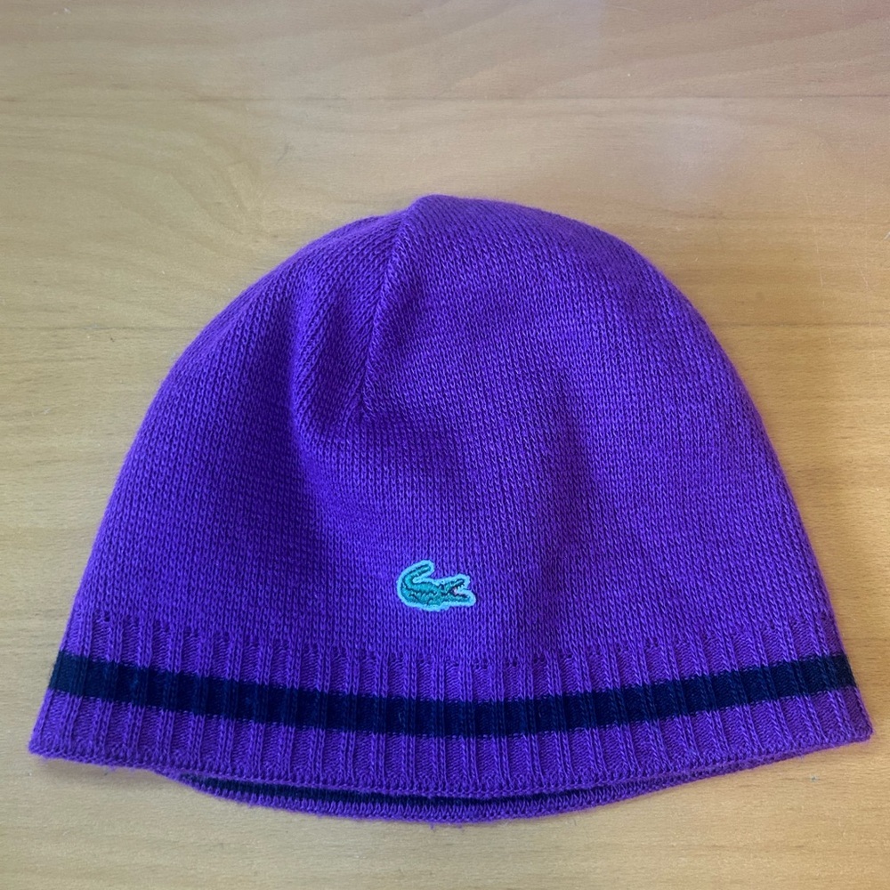 Lacoste wool reversible beanie